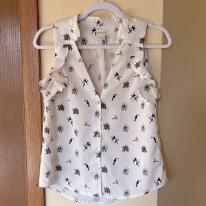 H&M Amazon Animals Sleeveless Blouse